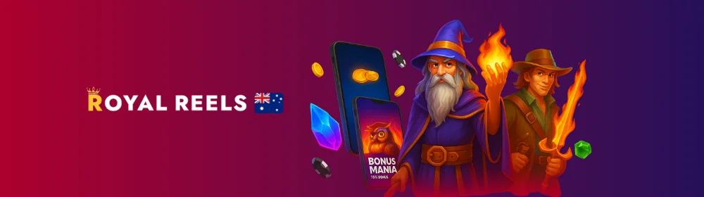 Royal Reels Pokies Australia welcome banner